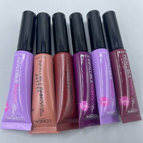 Lot of Six (6): L’Oréal Paris Infalliable PAINTS/LIPS, Taupless, 0.27 fl. oz. - Picture 2 of 2